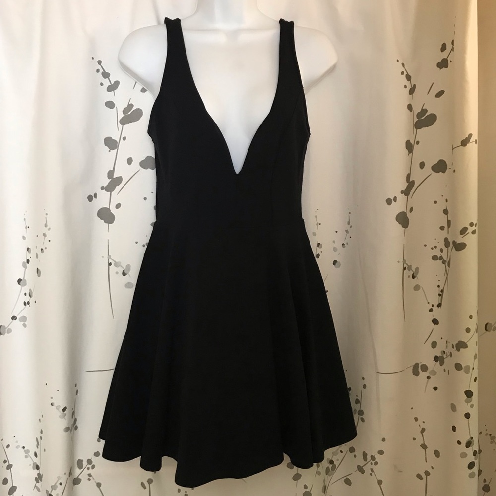 Express Black skater dress